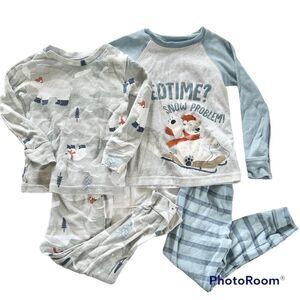 Just One You by Carters Set of Two Cotton Pajama Sets Toddler Unisex 2T Blue EUC